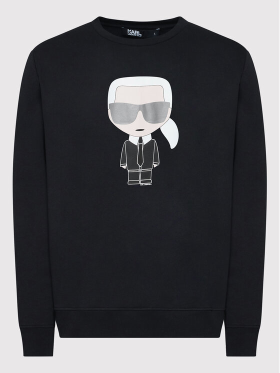 KARL LAGERFELD KARL LAGERFELD Bluză Sweat Crewneck 705071 500951 Negru Regular Fit