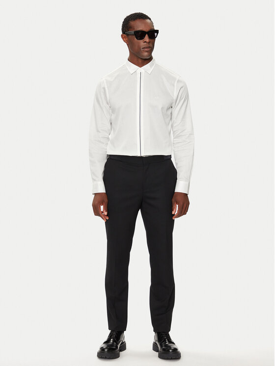 Armani Exchange Armani Exchange Marškiniai 6DZC27 ZNZRZ 1116 Balta Slim Fit