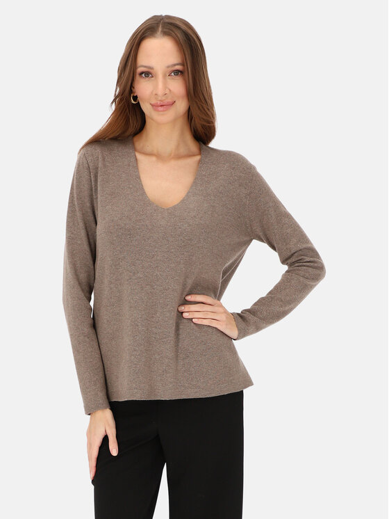 L’AF L’AF Sweter Nomi Brązowy Regular Fit