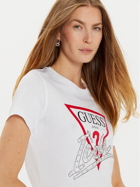 Guess Guess T-shirt W4YI32 I3Z14 Bianco Regular Fit