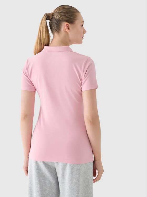 4F 4F Polo 4FWMM00TPTSF317-56S Różowy Slim Fit