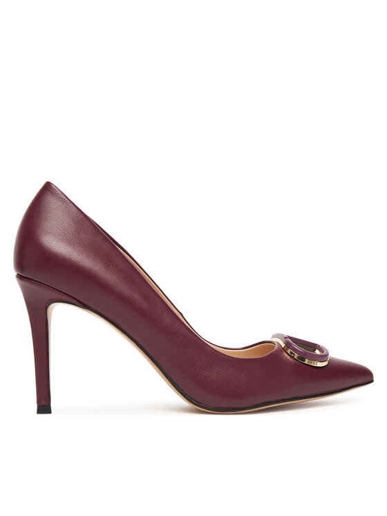 Pantofi cu toc subțire TWINSET 252TCP032 Vișiniu