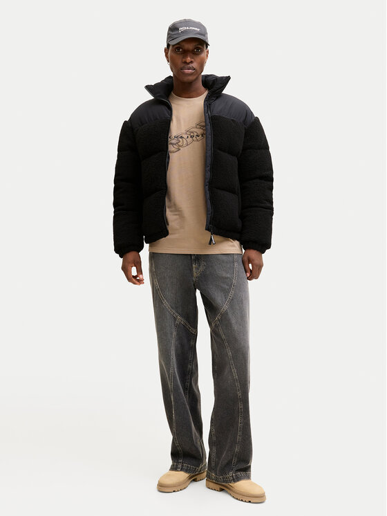 Jack & Jones Jack & Jones Télikabát Flare Teddy 12286050 Fekete Regular Fit