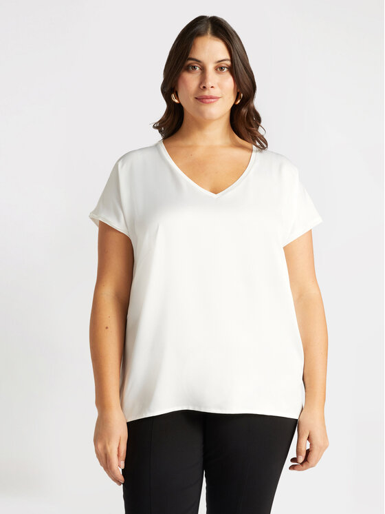 Fiorella Rubino Fiorella Rubino T-shirt G063L308231N011 Bianco Regular Fit