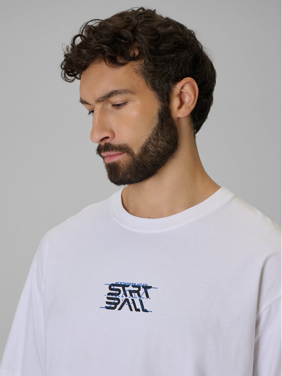 4F 4F T-Shirt ESSENTIALS Biały Loose Fit