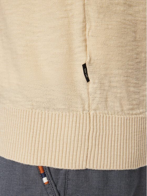 INDICODE INDICODE Sweter Hugolia 30-459 Beżowy Regular Fit