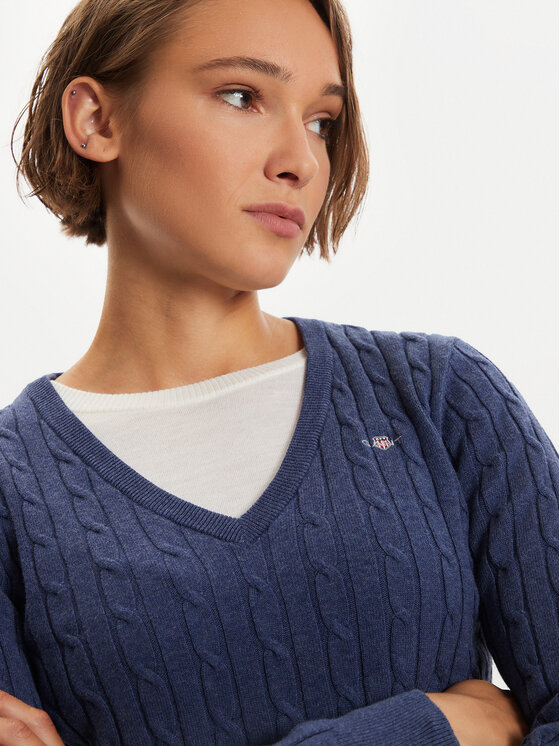 Gant Gant Džemper 4800101 Tamnoplava Slim Fit