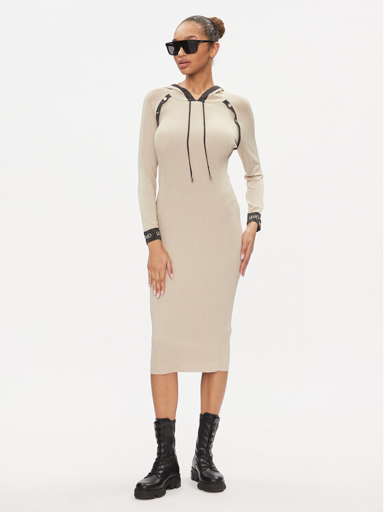 Liu Jo Sport Liu Jo Sport Плетена рокля TA4012 MS014 Златист Regular Fit