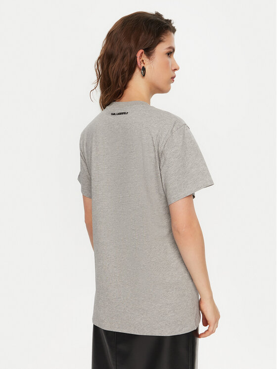 KARL LAGERFELD KARL LAGERFELD Majica A1W17025 Siva Relaxed Fit