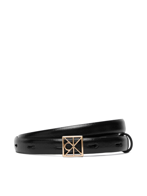 Calvin Klein Calvin Klein Ženski remen Emblem Buckle 15Mm Fixed Smooth LV04F7061G Crna