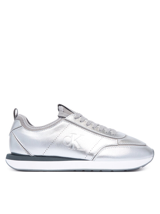 Calvin Klein Sneakers Retro Runner Metallic HW0HW03287 Argintiu