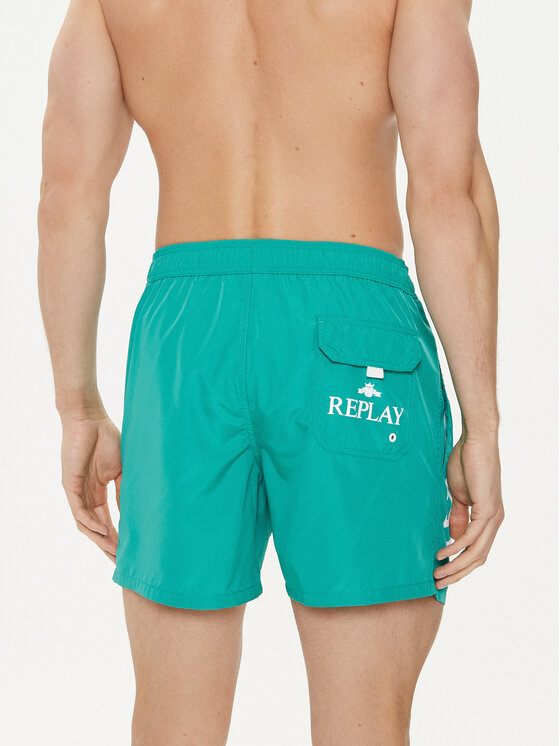 REPLAY Replay Pantaloni scurți pentru înot LM1119.000.82972 Verde Regular Fit