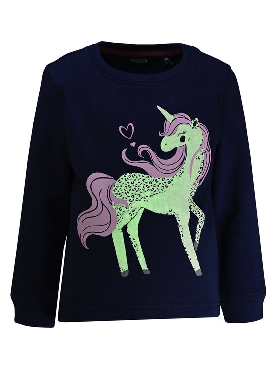 Blue Seven Blue Seven Bluza 764660 X Granatowy Regular Fit