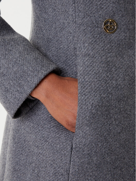 Rinascimento Rinascimento Cappotto di lana CFC0126218003 Grigio Regular Fit