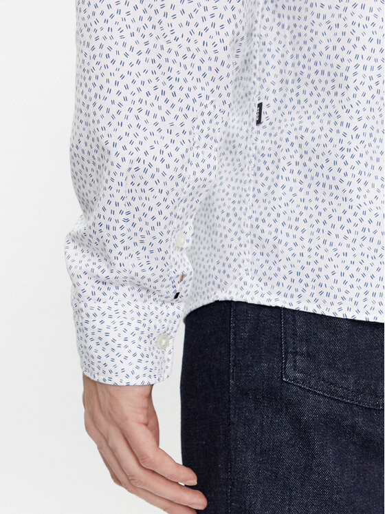 BOSS Boss Marškiniai S-Liam-Kent-C1-233 50510014 Balta Regular Fit