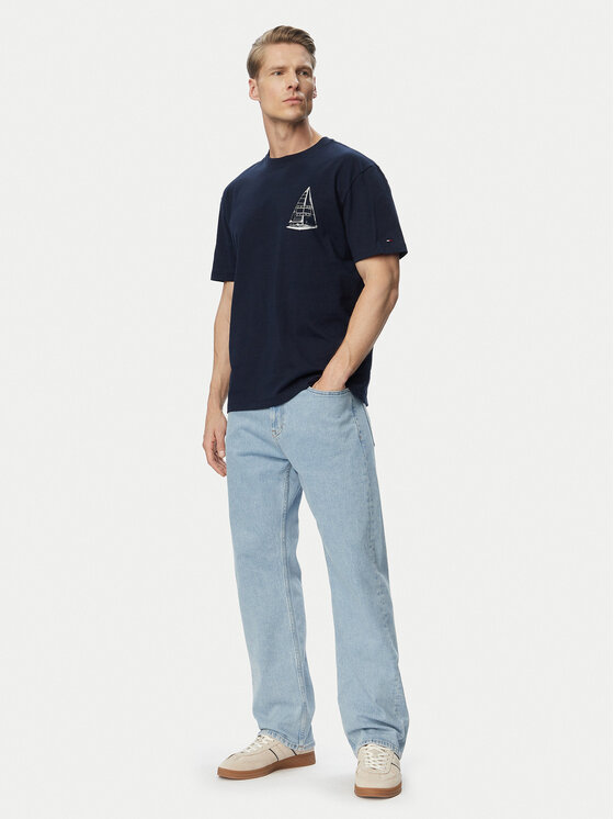 Tommy Jeans Tommy Jeans T-särk Sailboat DM0DM23184 Tumesinine Regular Fit