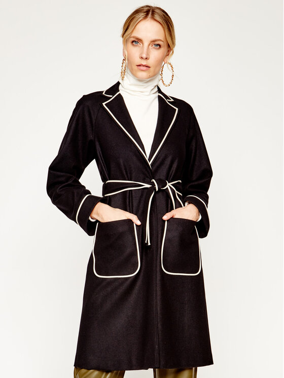 Cappotto di lana TR3CAB55 Nero Regular Fit