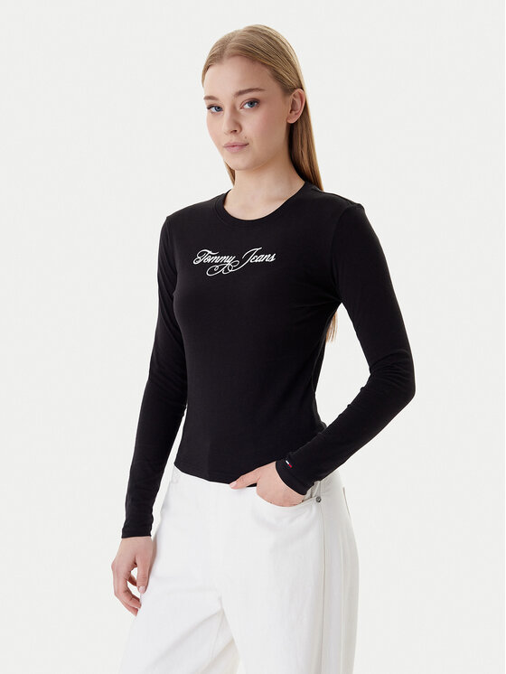 Tommy Jeans Tommy Jeans Halenka Essential DW0DW21844 Černá Regular Fit