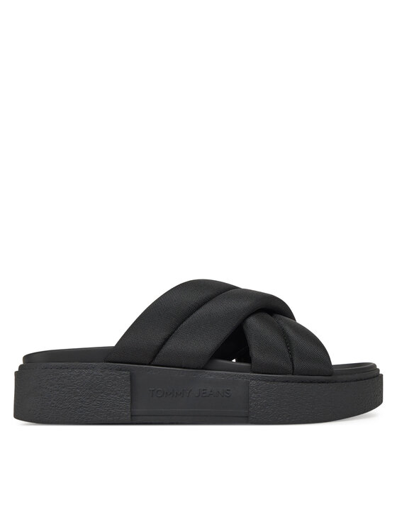 Şlapi Tommy Jeans Tjw Flatform Sandal EN0EN02775 Negru