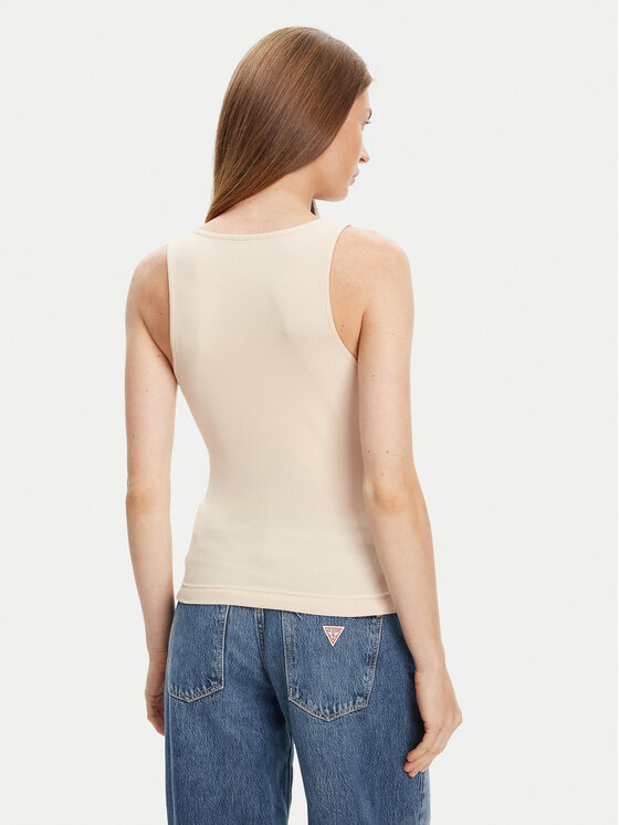 Guess Guess Top W5GP57 KCV52 Beżowy Regular Fit