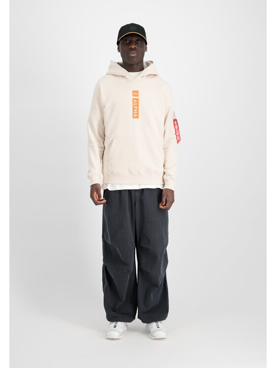 Alpha Industries Alpha Industries Bluza Alpha Puff Print Hoodie Beżowy Regular Fit