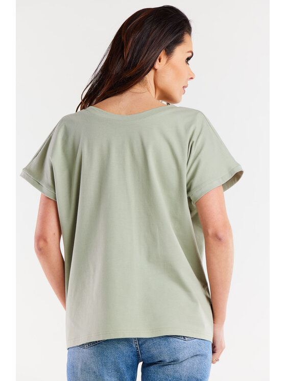 Infinite You Infinite You Bluzka M267 Niebieski Basic Fit