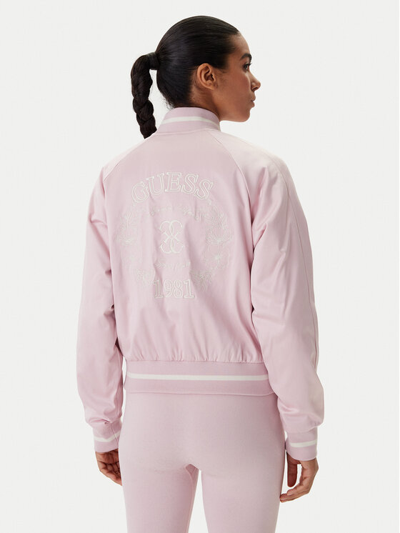 Guess Guess Kurtka bomber V6RL02 WL022 Różowy Regular Fit
