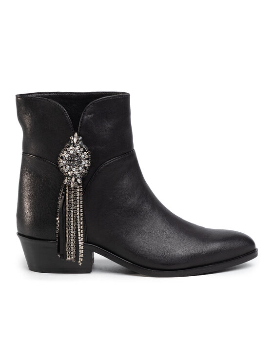 TWINSET TWINSET Botine Texano 201TCP032 Negru