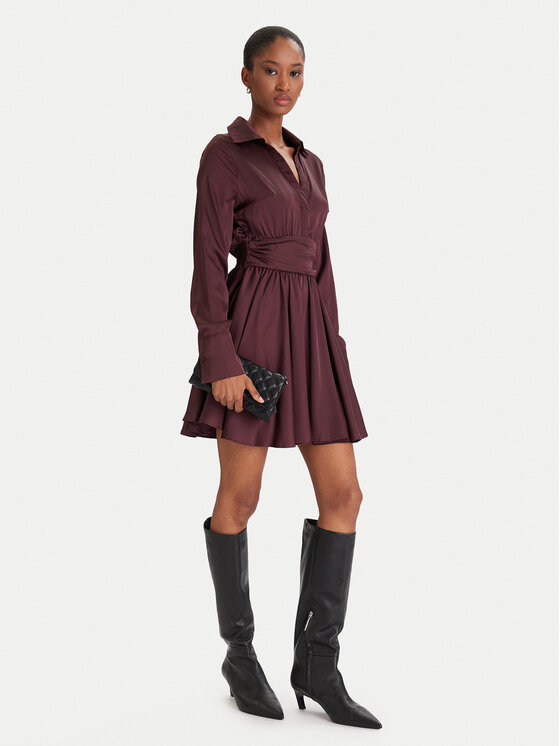 Guess Guess Kokteilinė suknelė W5YK00 WF1T2 Ruda Regular Fit