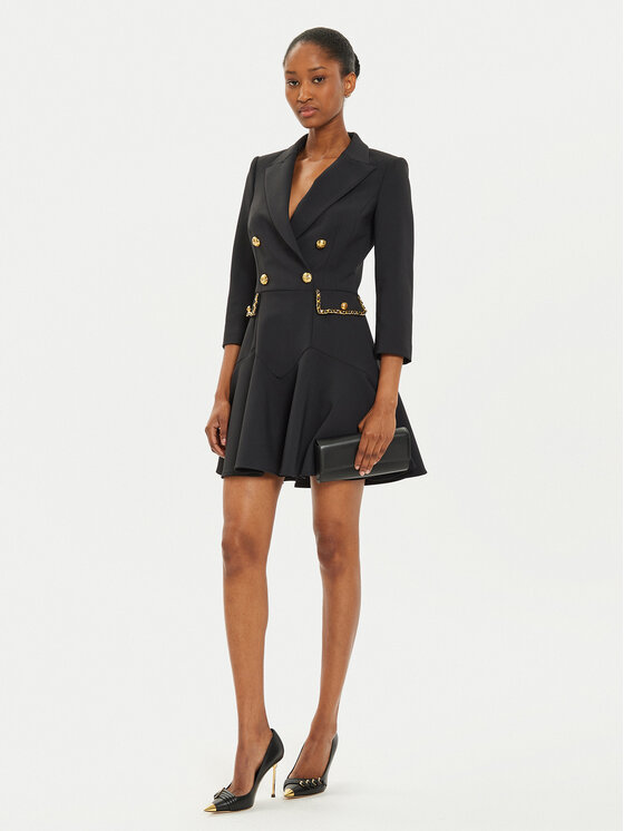 Elisabetta Franchi Elisabetta Franchi Koktel haljina AB-T18-46E2-V700 Crna Regular Fit