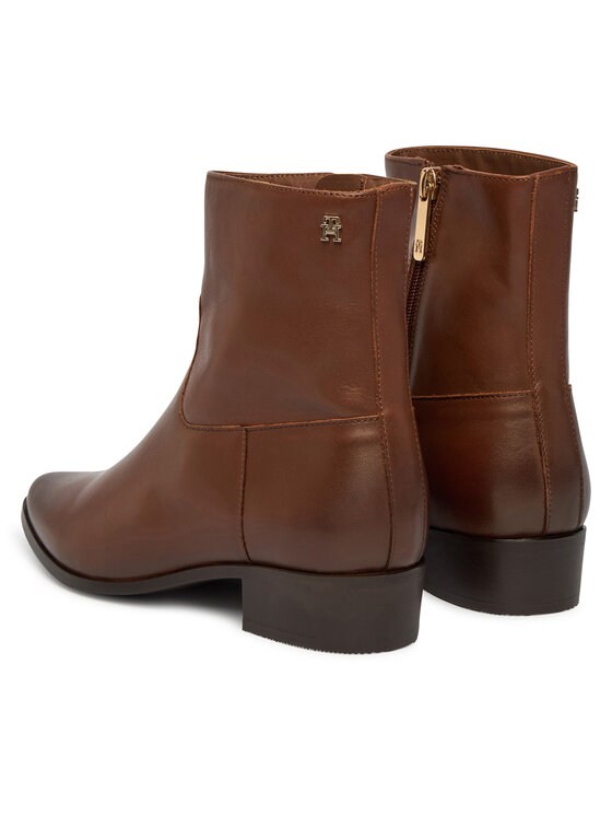 Tommy Hilfiger Tommy Hilfiger Botine Leather Ankle Boot W Zip FW0FW09921 Maro