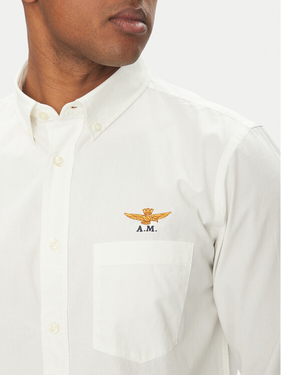 Aeronautica Militare Aeronautica Militare Särk 251CA1277CT3532 Valge Regular Fit