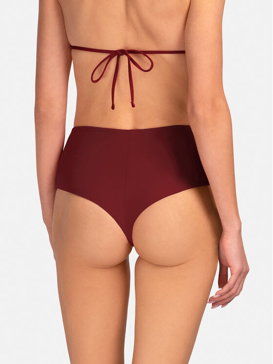 Miss Lou Miss Lou Dół od bikini D-TT1-BRD Bordowy