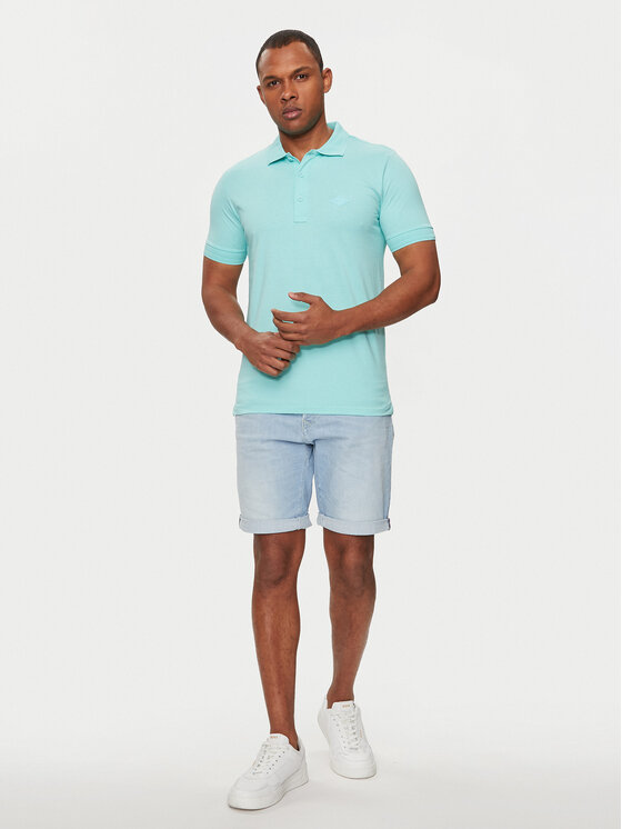 REPLAY Replay Тениска с яка и копчета M6548.000.23070 Син Regular Fit