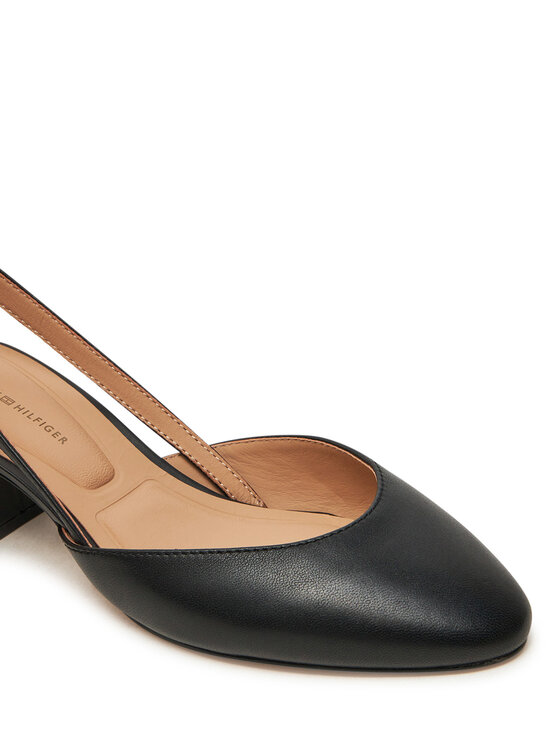 Tommy Hilfiger Tommy Hilfiger Basutės Pump Slingback Smooth Leather FW0FW08621 Juoda