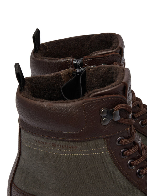 Tommy Hilfiger Tommy Hilfiger Μποτίνια Corporate Casual Mix W Wpm Boot FM0FM05988 Σκούρο καφέ