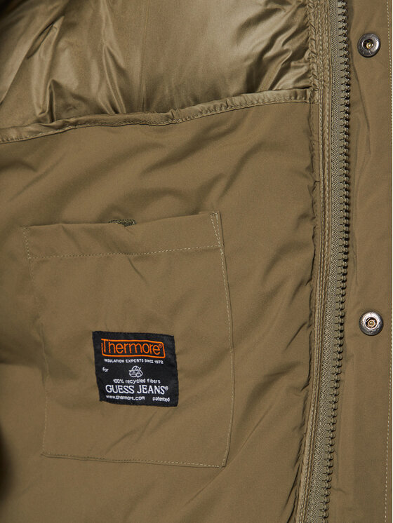 Guess Guess Zimné bundy M4BL20 WGII2 Kaki Regular Fit