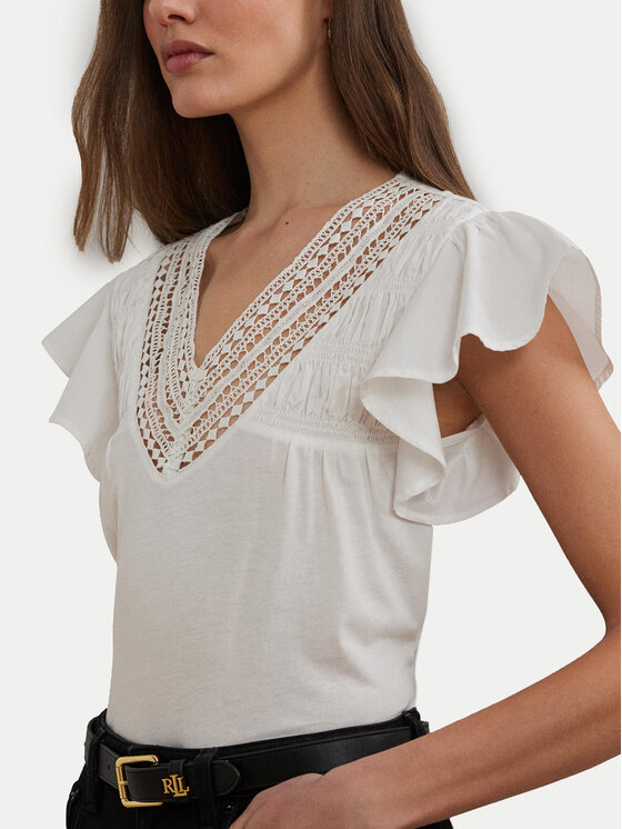 LAUREN RALPH LAUREN LAUREN RALPH LAUREN Bluză 200963917002 Alb Relaxed Fit