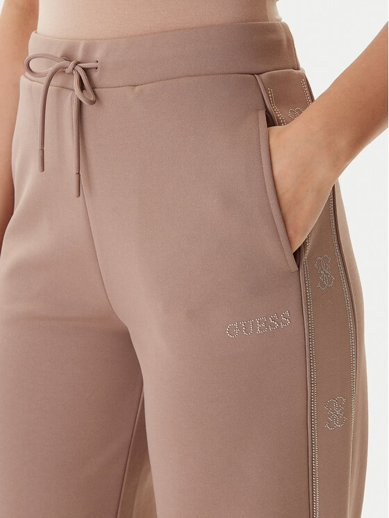 Guess Guess Spodnji del trenirke V5BB12 KCX22 Bež Wide Leg