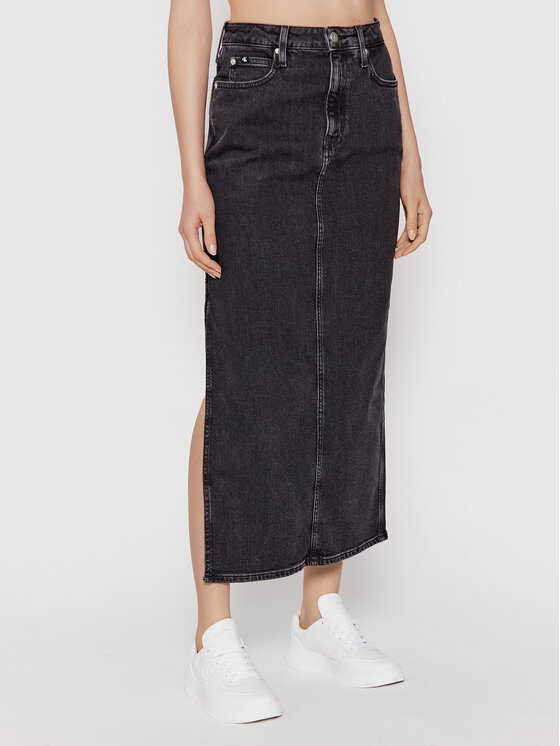 Calvin Klein Jeans Calvin Klein Jeans Gonna di jeans J20J216442 Nero Regular Fit