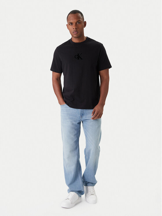 Calvin Klein Jeans Calvin Klein Jeans Tričko 20s Easy LV04RD253G Čierna Regular Fit