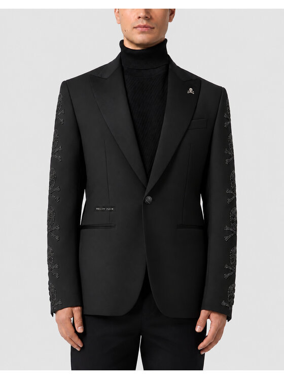 PHILIPP PLEIN PHILIPP PLEIN Marynarka 32055 Czarny Regular Fit