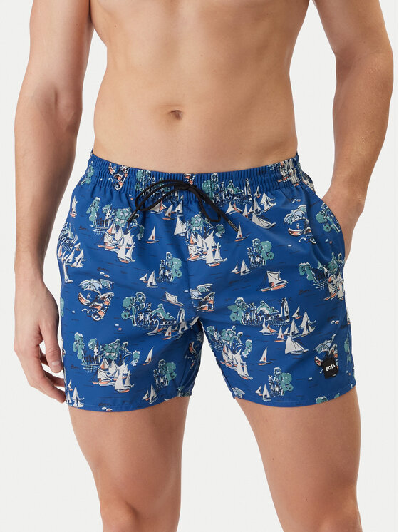 BOSS BOSS Plavecké šortky Piranha 50508844 Modrá Regular Fit