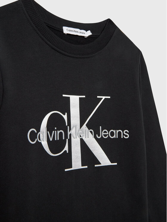 Calvin Klein Jeans Calvin Klein Jeans Bluza Monogram Logo IU0IU00265 Czarny Regular Fit