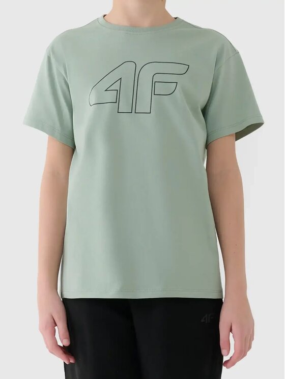 4F 4F T-Shirt 4FJWSS25TTSHM2325-41S Zielony Oversize