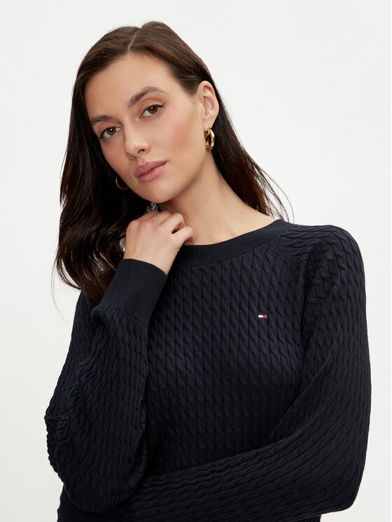 Tommy Hilfiger Tommy Hilfiger Sweater WW0WW41142 Sötétkék Regular Fit