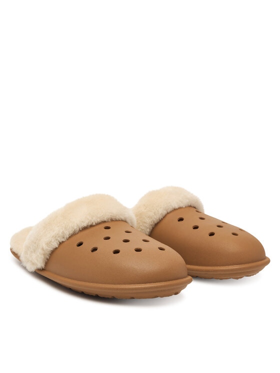 Crocs Crocs Papuče Classic Fuzz Scuff 212143 Hnedá