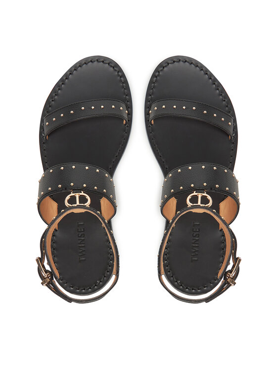 TWINSET TWINSET Sandały 251GCJ04C Czarny