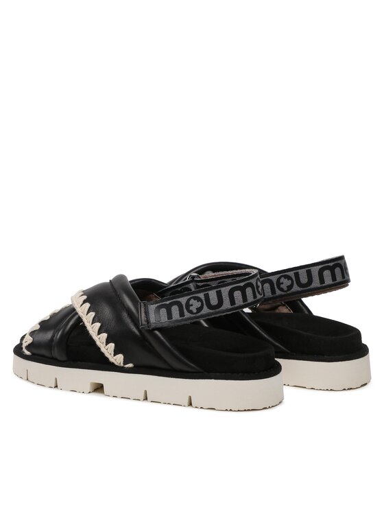Mou Mou Sandale New # 03 Criss-Cross Upper SW461004C Negru