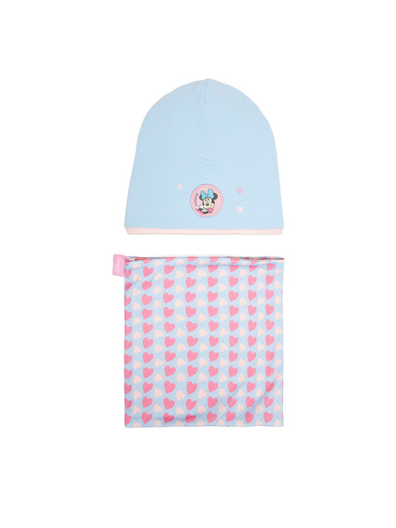 Mickey&Friends Komplet czapka i komin CEO-ACCCS-AW25-220DSTC Niebieski